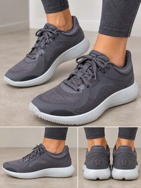 lululemon athletica Gray Mesh Casual Sneakers
